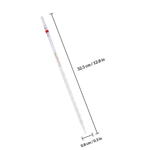 4pcs 5ml Ring Glass Pipettes Measuring Pipette Set for Laboratory Fluid Transfer and Chemistry Experiments in Kuwait