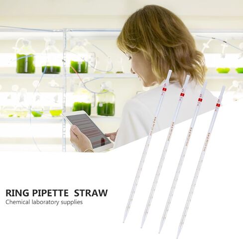 4pcs 5ml Ring Glass Pipettes Measuring Pipette Set for Laboratory Fluid Transfer and Chemistry Experiments in Kuwait