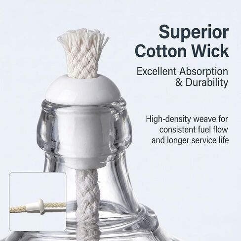 Alcohol Burner,250mL Empty Alcohol Lamp with 3 Cotton Wicks for Lab Heating Equipment Science Experiment,Glass Lab Burner Mechero de Alcohol,Fuel Not Included in Kuwait