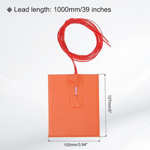 MECCANIXITY 1pcs Silicone Heating Pad, 120V 150W Heater Film Flexible Heating Plate 127mmx100mm Heater Mat for Constant Temperature in Kuwait