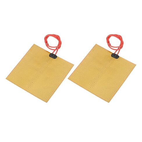 MECCANIXITY 2pcs Heater Film Heating Plate, 100W 24V Polyimide Heat Pad Adhesive PI Heater Elements Film 100mmx100mm Heater Strip for Constant Temperature in Kuwait