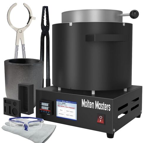 MMasters 7KG Electric Aluminum Melting Furnace Kit, 1800W PID Smelter Kiln, TAF8000 for Scrap Metal Recycling (Below 1000°C) in Kuwait