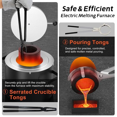 MMasters 7KG Electric Aluminum Melting Furnace Kit, 1800W PID Smelter Kiln, TAF8000 for Scrap Metal Recycling (Below 1000°C) in Kuwait