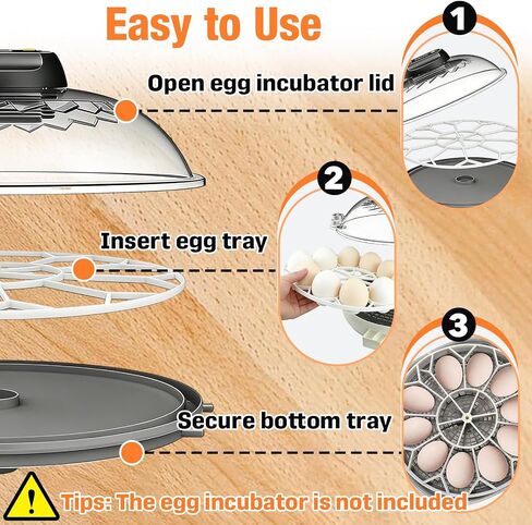 10 Jumbo Eggs JGT360 Goose Egg Tray Compatible with Nurture Right 360 Incubator, Large Goose Egg Turner Tray for Incubating Geese and Other Poultry in Kuwait