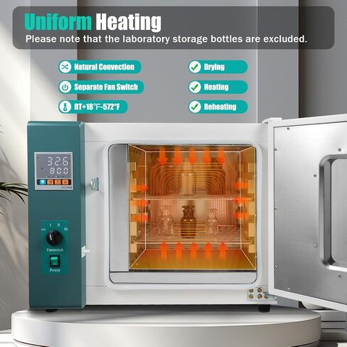 110V 1000W Horizontal Electric Blast Drying Oven Industrial 45L/12Gal Lab Forced Air Convection Drying Oven Up to 572°F Temperature Controller for Mining Enterprises, Research Institutes in Kuwait
