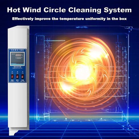 Thermostatic Drying Oven, 16l Lab Drying Heating Oven Vacuum Gauge Digital Controller, Working Environment Temperature 50-300°c, Timer Alarm Function, for Drying of Items in Kuwait