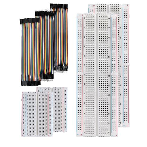 124 Pcs Breadboard Kit Jumper Wires Set – 2×830 & 2×400 Tie Points Solderless Breadboard with 120 Pcs Flexible Jumper Wire Bundle for Students, Beginners & DIY Circuit Prototyping in Kuwait
