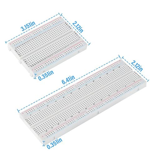124 Pcs Breadboard Kit Jumper Wires Set – 2×830 & 2×400 Tie Points Solderless Breadboard with 120 Pcs Flexible Jumper Wire Bundle for Students, Beginners & DIY Circuit Prototyping in Kuwait