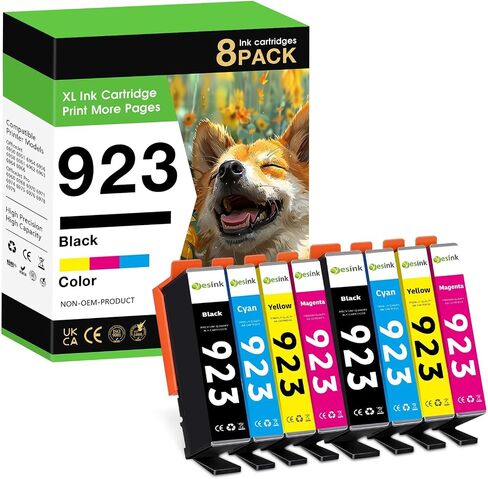 923 استبدال خراطيش الحبر لـ HP 923 حبر خراطيش 923 خراطيش حبر لطابعات HP HP 923 حبر خراطيش التحرير والسرد العمل Officejet 8120 Series Pro 8130 (8-Pack) in Kuwait