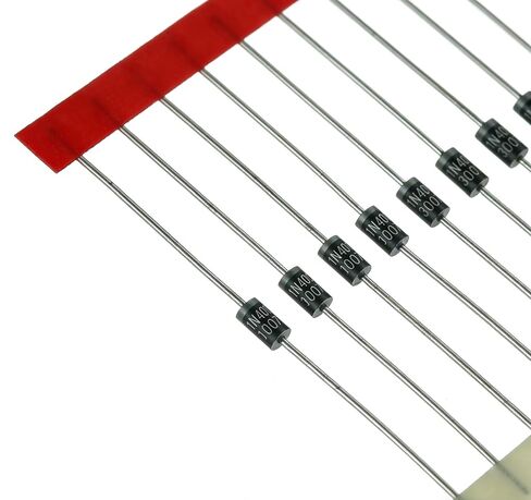 20 قطعة 1N4007 المعدل ديود 1A 1000 فولت DO-41 | صمام ثنائي للطاقة من السيليكون للأغراض العامة لمقوم الجسر، وتحويل التيار المتردد إلى التيار المستمر، ودوائر إمداد الطاقة ومشاريع الإلكترونيات التي تصنعها بنفسك in Kuwait