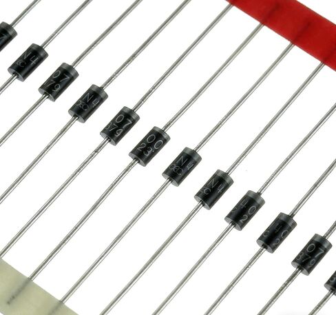 20 قطعة 1N4007 المعدل ديود 1A 1000 فولت DO-41 | صمام ثنائي للطاقة من السيليكون للأغراض العامة لمقوم الجسر، وتحويل التيار المتردد إلى التيار المستمر، ودوائر إمداد الطاقة ومشاريع الإلكترونيات التي تصنعها بنفسك in Kuwait