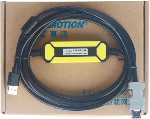 ASDA-B2 AB مناسب لـ Delta A2 Servo Drive CN3 Connect كابل برمجة اتصالات الكمبيوتر ASD-CNUS0A08 A3 B3 E3-E (اللون: ASDA-B2 AB Economic) in Kuwait