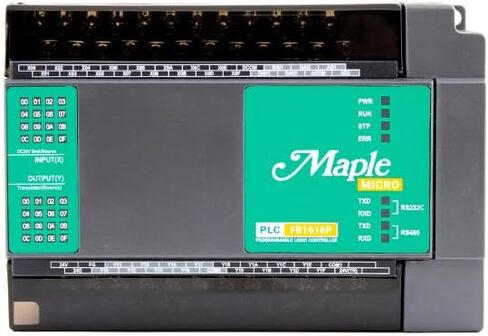 PLC, 36-Channel, 16 Digital I/O, 2 Analog I/O, Ethernet/Serial Communication, Maple Systems, PLC-FB1616P202 in Saudi Arabia