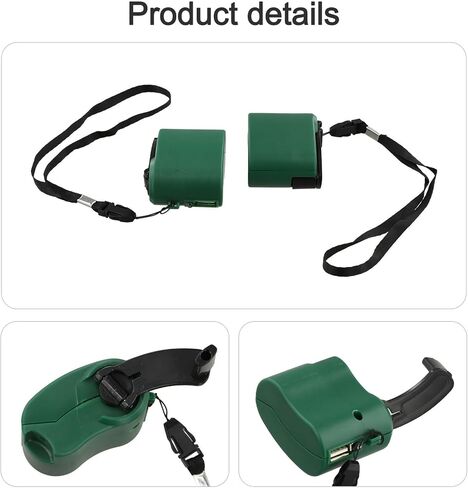 Green 2 Pack Hand Crank USB for Charger Manual Dynamo for Smartphone Tablet Portable Power Source for Office Travel in Kuwait