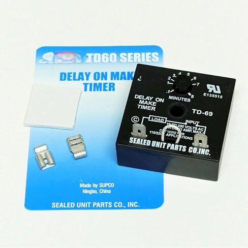 Replacement for TD69 Delay On Make Time Delays Timer Sealed Unit Parts Company for SUPCO Compatible with SUPCO. in Kuwait