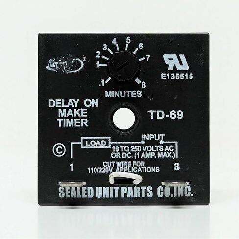 Replacement for TD69 Delay On Make Time Delays Timer Sealed Unit Parts Company for SUPCO Compatible with SUPCO. in Kuwait