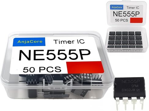 NE555P Timer IC دائرة متكاملة DIP-8 متوافقة مع TI Texas Instruments NE555 وSE555 مجموعة مولد نبض التوقيت الدقيق مكونة من 50 قطعة in Kuwait