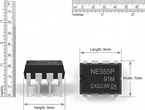 NE555P Timer IC دائرة متكاملة DIP-8 متوافقة مع TI Texas Instruments NE555 وSE555 مجموعة مولد نبض التوقيت الدقيق مكونة من 50 قطعة in Kuwait
