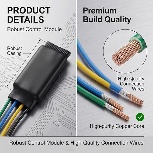 Remote Turn-on Harness Module for Car Amplifier – Audio Built-in 1-Second Delay,0.8V Trigger Sensitivity,2A Output for Multiple Devices,Eliminates Pop Noise in Kuwait
