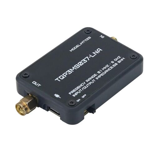 Spectrum Analyzers for MT1129 Low Noise Amplifier 100KHz to 6GHz Ultra Low Noise Figure High Gain SMA Type C Rechargeable Spectrum Analyzer Receiver Amplifier（Color:Black in Kuwait