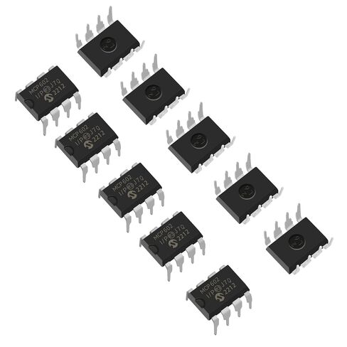 10 قطعة MCP602-I/P MCP602 مكبرات الصوت التشغيلية ذات الرقاقة الدقيقة 2.7Vto6.0V DIP-8. in Kuwait