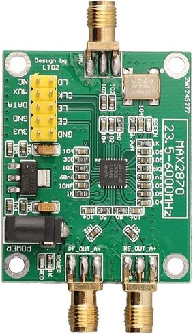 MAX2870 RF Signal Generator Module 23.5MHz-6GHz PLL VCO Differential Output 3.3V/5V Power for for ultra Wideband PLL VCO Signal Source Board Adjustable Output Power -4dBm~+5dBm 3-Wire for spi Control in Saudi Arabia