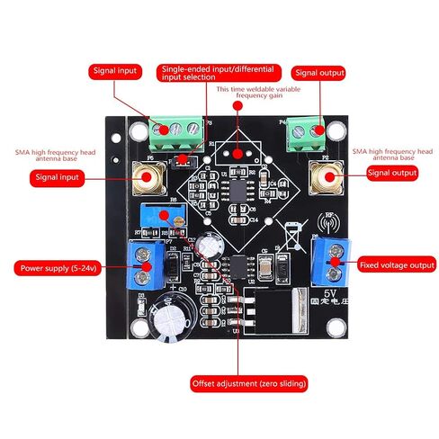 Exquisite Module, Excellent Magnification Performance, AD623 Voltage Amplifier for Micro Signal Detection with Adjustable Instrumentation Amplifier, Single Power Supply in Kuwait