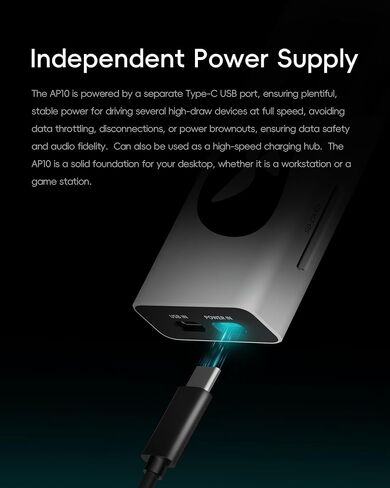 HiBy Digital AP10 USB Audio Isolator, Ground Loop Noise Eliminator, USB 3.2 Hub, PCM 32bit/384kHz DSD256 for DAC HiFi Desktop Audio System in Kuwait