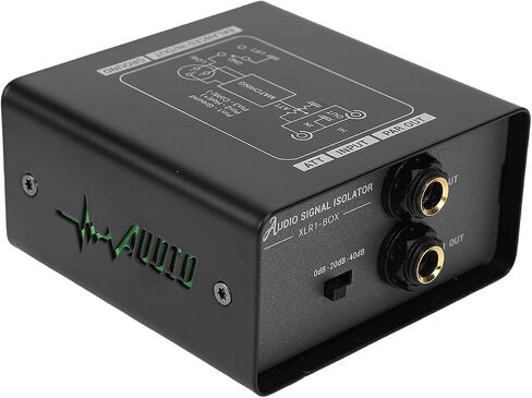 ASHATA Portable Signal Isolator | Ground Loop Noise Reducer for Microphone Guitar Studio Car Mixer in Kuwait