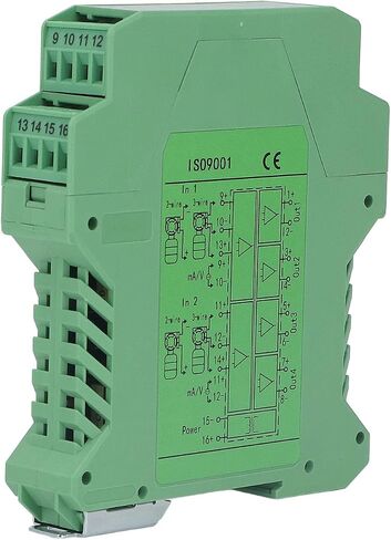 24V DC Signal Isolator, 2 in 4 out 4-20mA Power Splitter, PLC Detection DIN Rail Mounting 0-5V Transmitter with Enhanced Isolation & Protection for Industrial Equipment & Medical Devices in Kuwait
