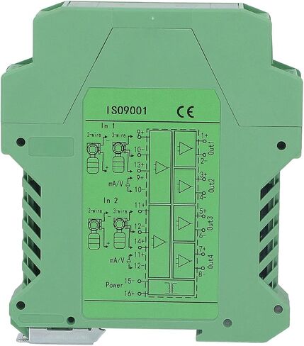 24V DC Signal Isolator, 2 in 4 out 4-20mA Power Splitter, PLC Detection DIN Rail Mounting 0-5V Transmitter with Enhanced Isolation & Protection for Industrial Equipment & Medical Devices in Kuwait