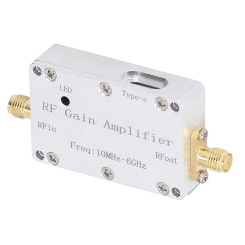 Aramox 10MHz-6GHz RF Gain Amplifier, Low Noise Aluminum Alloy Module, 10dB Output for CNC Communication and RF Signal Applications in Kuwait