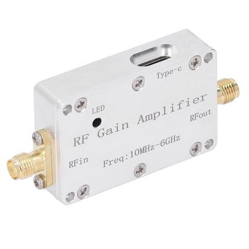 Aramox 10MHz-6GHz RF Gain Amplifier, Low Noise Aluminum Alloy Module, 10dB Output for CNC Communication and RF Signal Applications in Kuwait