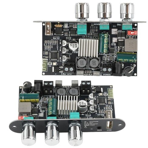 2Pcs ZK-1001U 100W Mono Bluetooth Amplifier Board Module with TPA3116D2, DC9-24V, Bass/Treble Control, TWS Pairing in Kuwait
