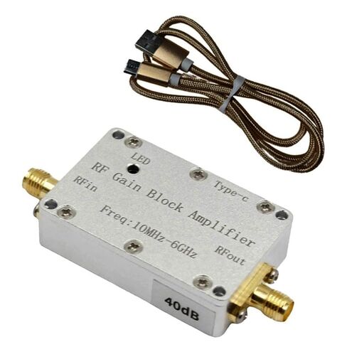 40dB RF Amplifier 10MHz-6GHz High-Gain Driver Amplifier for Receiver Transmitter, SMA Input/Output, Type-C +5V Power Supply in Kuwait
