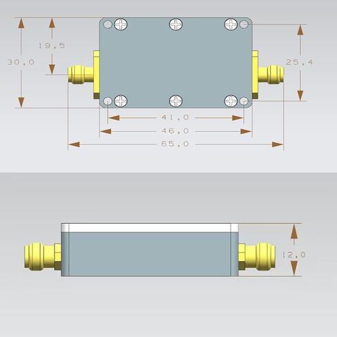 40dB RF Amplifier 10MHz-6GHz High-Gain Driver Amplifier for Receiver Transmitter, SMA Input/Output, Type-C +5V Power Supply in Kuwait