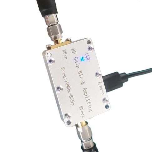40dB RF Amplifier 10MHz-6GHz High-Gain Driver Amplifier for Receiver Transmitter, SMA Input/Output, Type-C +5V Power Supply in Kuwait