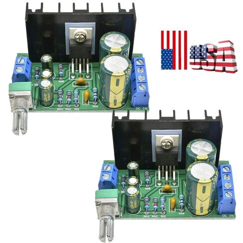 2X TDA2050 1-Channel Audio Power Amplifier Board, DC 12-24V, 5W-120W Output, 4-16Ω Impedance, 60x35x40mm DIY Module in Kuwait