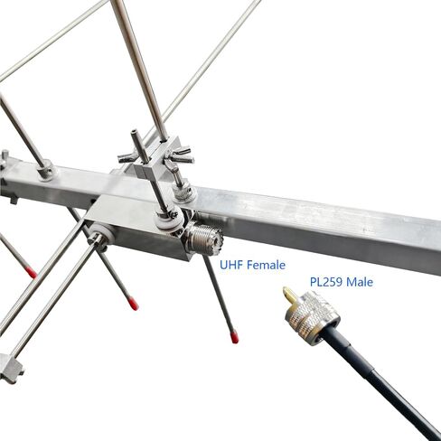 Super Dual Band 2m 70cm Yagi Antenna for Ham Radio, 2 Meter UHF VHF Ham Radio Antenna, High Gain 13dBi, 144mhz 433MHz, 10meter Cable PL-259 Male in Kuwait