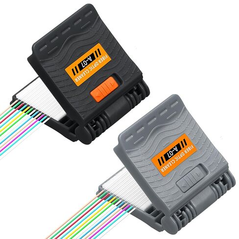 Fiber optic cleaning clip A-07 Multi Core Fiber Optic Wiping Clip, With Opening And Closing Lock And 10 Replacement Cotton Pads & Leak Proof Bottles, Fiber Optic Cable End Connector Wiping Wiper in Kuwait