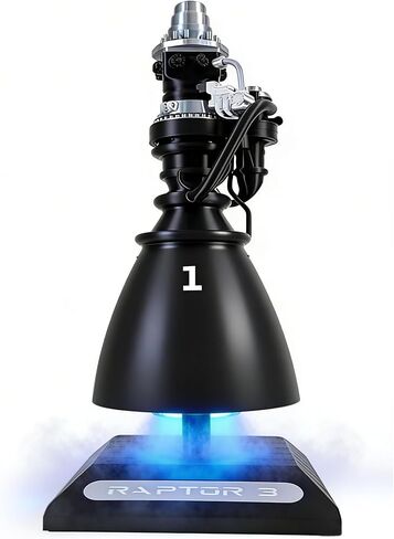 Spacex Raptor 3 Starship Engine Display Model Blue Light Effect-Steam Spray Falon 9 Super Rocket لعشاق SpaceX وعشاق الصواريخ in Kuwait