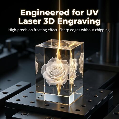 4 PCS K9 Cube Crystal Blank Blocks for 3D Lazer Engraving Machines with Gift Box 50 * 50 * 80mm Professional Grade Crystal Blanks for DIY Custom Awards and Keepsakes in Kuwait