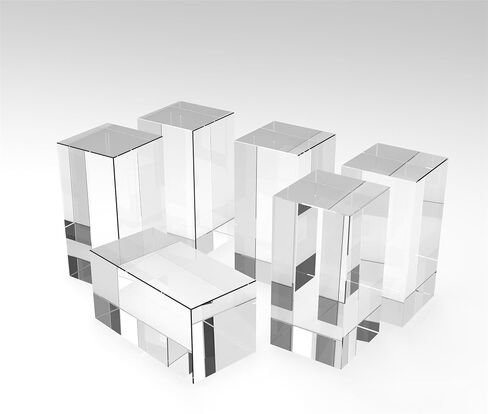 Ciezeical K9 Cube Crystal Blank Blocks 10 Packs 50x50x50mm Size Designed Specifically for 3D Laser Engraving for DIY and Making Gifts Transparent Glass Brick in Kuwait