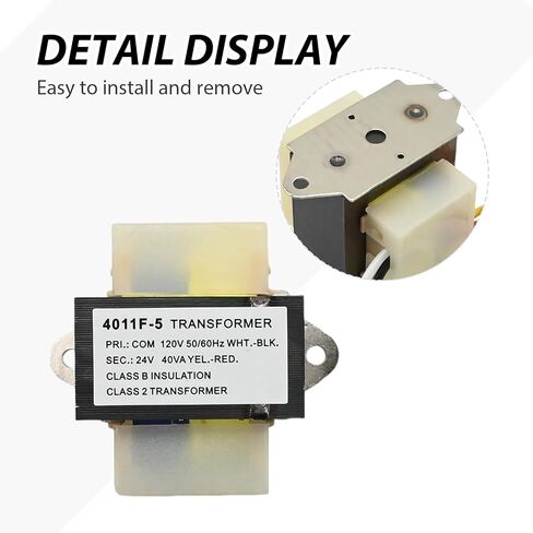 46-24124-06 محول HVAC، بديل لأجزاء فرن Rheem 40 VA 120/24V قناة 2 فتحة تركيب، يستبدل BE161640GDD in Kuwait