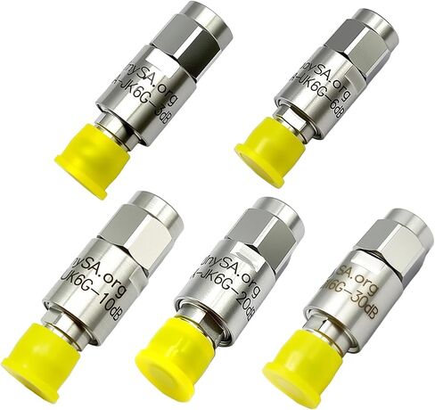 AURSINC SMA Male to Female RF Attenuator Kit, 5-Pack 3dB 6dB 10dB 20dB 30dB, 2W 50 Ohm DC-6GHz High Linear in-Line Attenuators in Kuwait