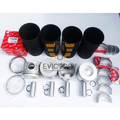 for Hino J05C-T J05CT J05C Rebuild Overhaul kit + Piston + Ring + Cylinder Gasket kit + Cylinder Liner Set + Main Big Small end Bearing + 4 pc Connecting Rod conrod in Kuwait