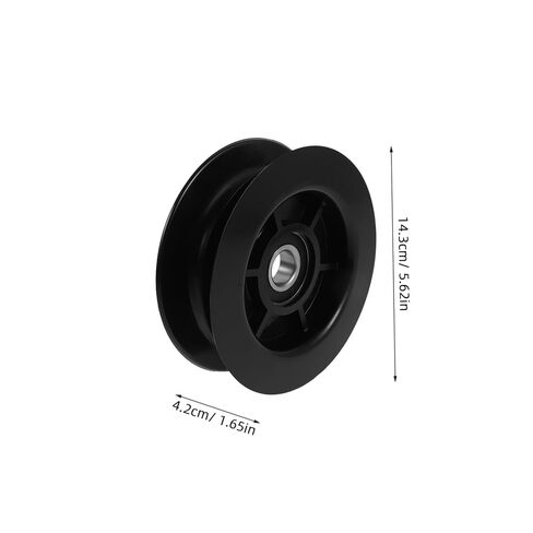 minkissy 2pcs Double Groove Pulley Wheel with Integrated Bearing Roller for Forklift and Oil Hoses, Nylon and Metal Construction, Wear Resistant and Noise Limiting, Suitable for Industrial in Kuwait