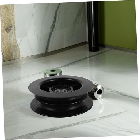 minkissy 2pcs Double Groove Pulley Wheel with Integrated Bearing Roller for Forklift and Oil Hoses, Nylon and Metal Construction, Wear Resistant and Noise Limiting, Suitable for Industrial in Kuwait
