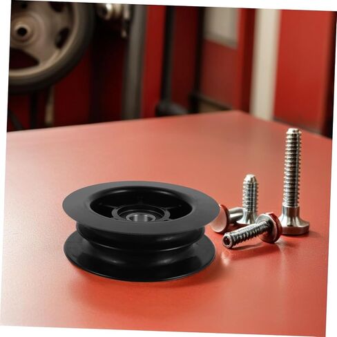 minkissy 2pcs Double Groove Pulley Wheel with Integrated Bearing Roller for Forklift and Oil Hoses, Nylon and Metal Construction, Wear Resistant and Noise Limiting, Suitable for Industrial in Kuwait