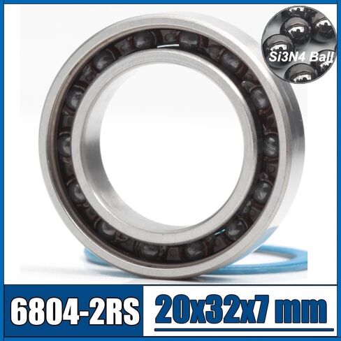 صغيرة مختومة الصلب الكرة تحمل 1 قطعة 6804RS 20x32x7 مللي متر ABEC-1 الهجين السيراميك تحمل دراجة أسفل الأقواس قطع الغيار الكرات in Kuwait